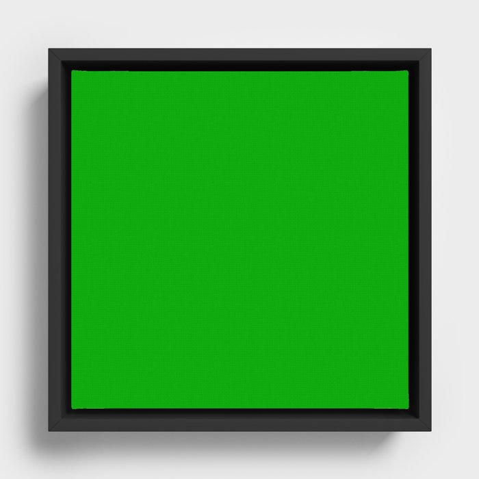 Monochrome green 0-170-0 Framed Canvas