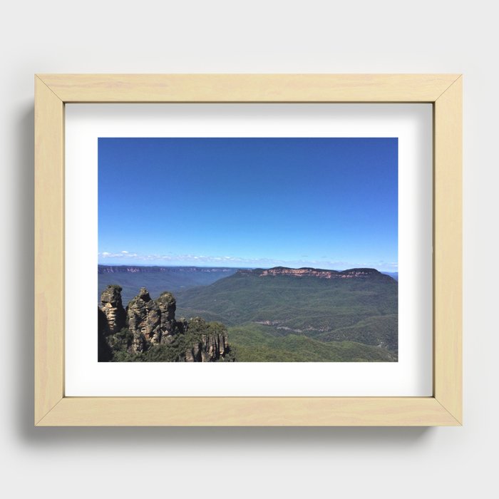 Blue Mountains Recessed Framed Print