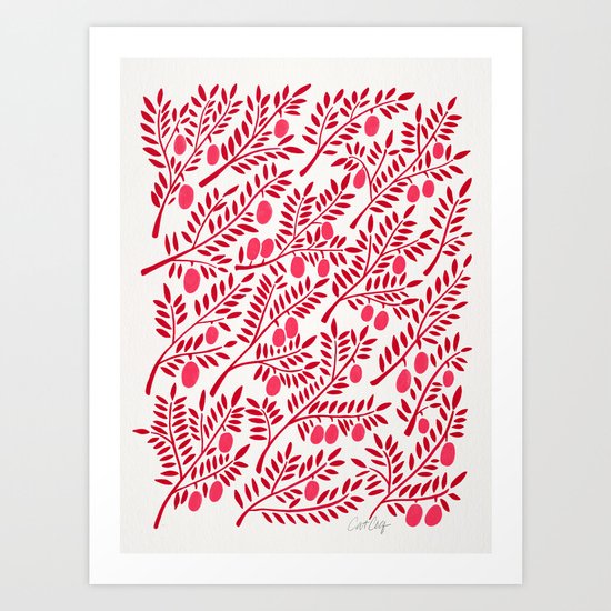 Olive Branches – Fiery Palette Art Print