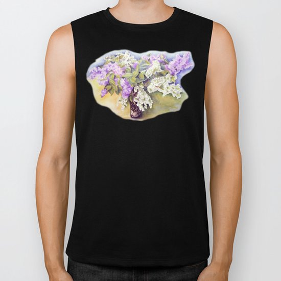 Lilacs bouquet Biker Tank