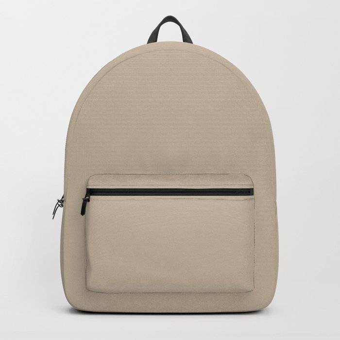 Beige Tan Light Brown Solid Color Pairs PPG Dusty Trail PPG1097-4 - All One Single Shade Hue Colour Backpack