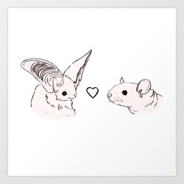 Bat & Rat Art Print