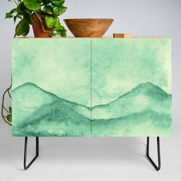 Green Mint Mountains Credenza