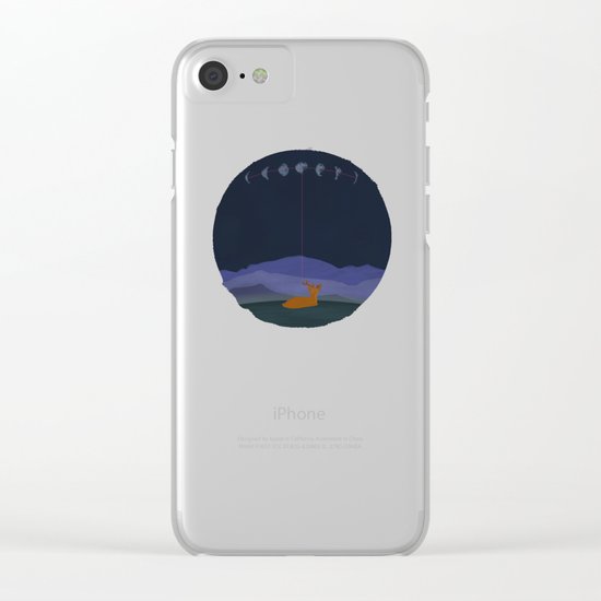 Lunatic Deer Clear iPhone Case