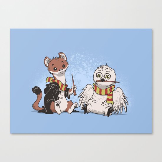 The Owl and The Weasel Canvas Print