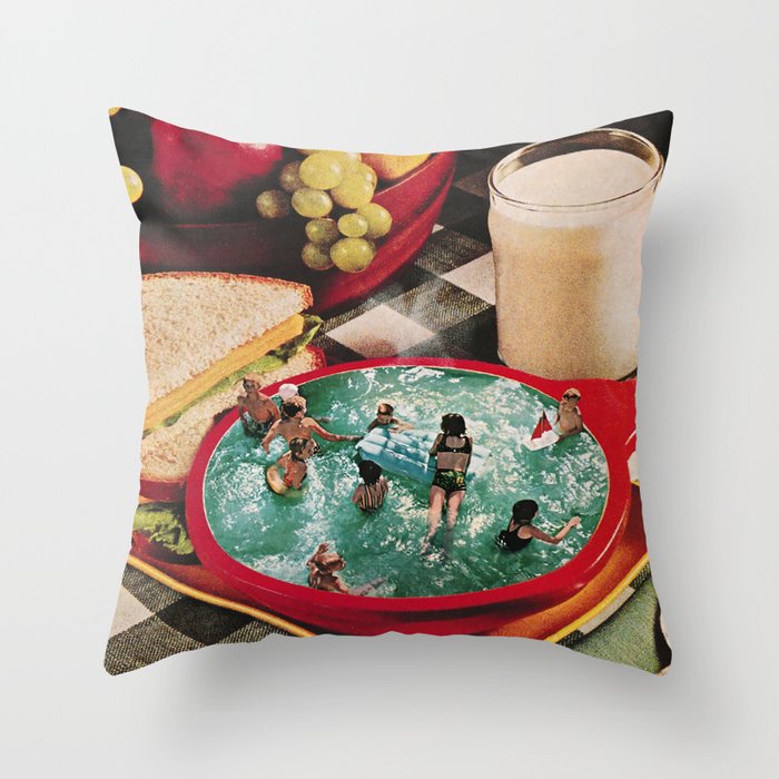 Soup and Sandwiches Throw Pillow