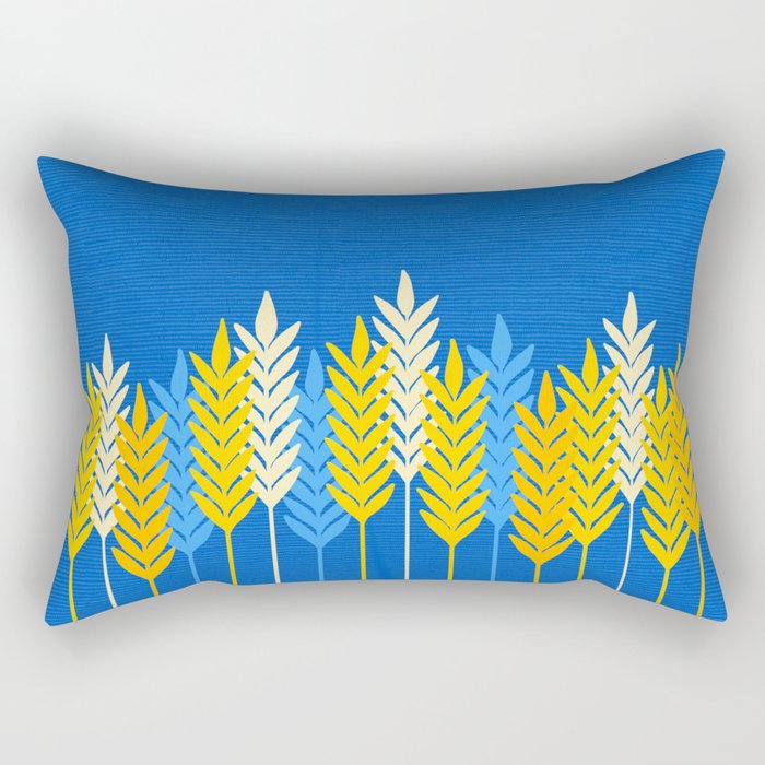 Ukrainian Wheat Rectangular Pillow by Jaima R. O Loughlin Society6