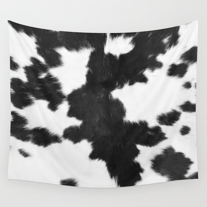 Black and White Cowhide (ix 2021) Wall Tapestry