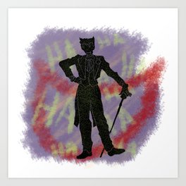 Joker Splatter Background Art Print