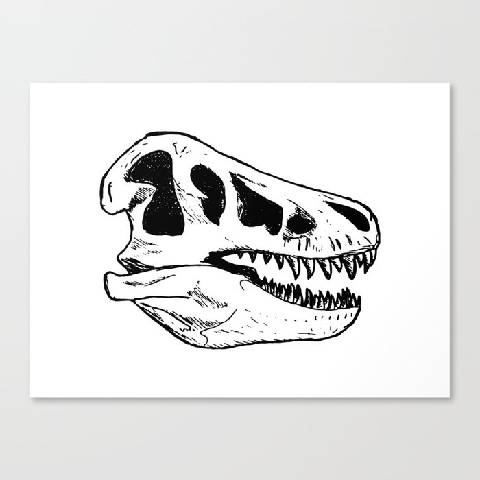 T Rex Skull Canvas Print