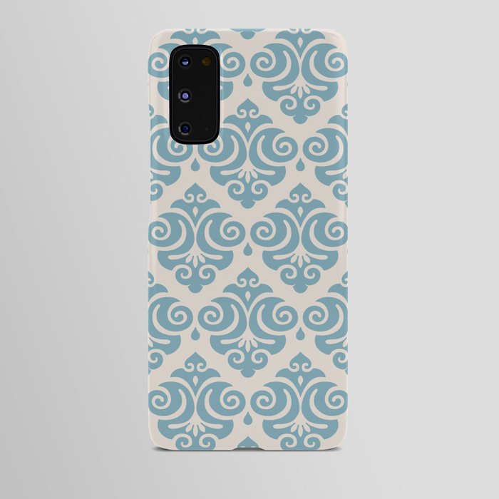 Traditional Pattern in Blue and Linen White Android Case