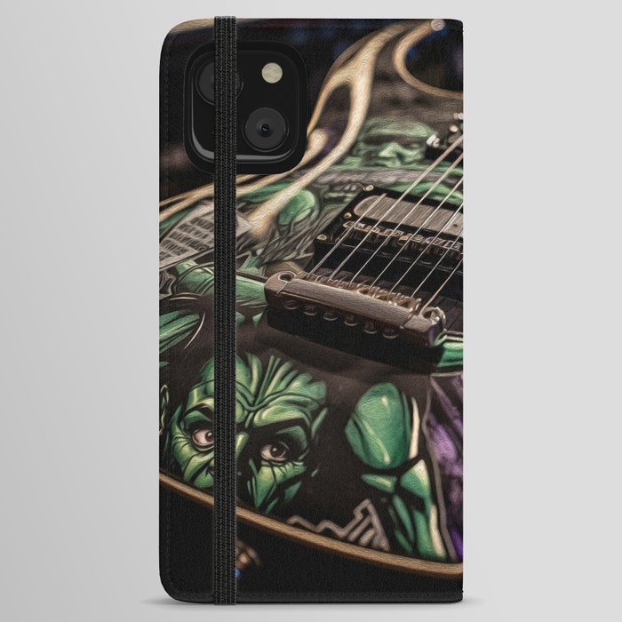 Comic Book Electric Guitar - Oil Style iPhone Wallet Case