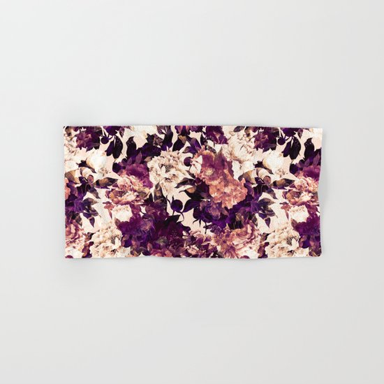 Watercolors Floral Pattern Hand & Bath Towel