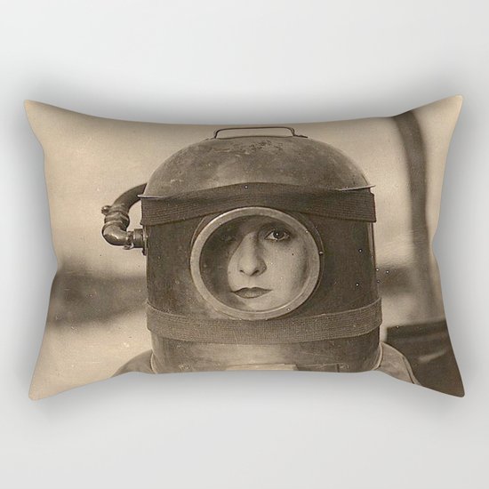 Scaphandre vintage photo Rectangular Pillow