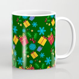 Christmas Pattern Gifts Snowflake Mistletoe Retro Coffee Mug