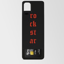 Music Rockstar Red Black Android Card Case