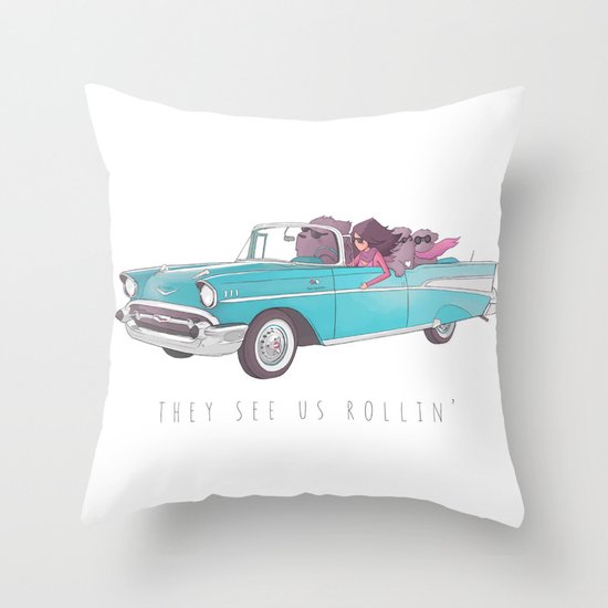 The See Us Rollin' Throw Pillow