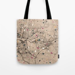 Santa Clarita, USA. City Map Collage - Terrazzo Tote Bag