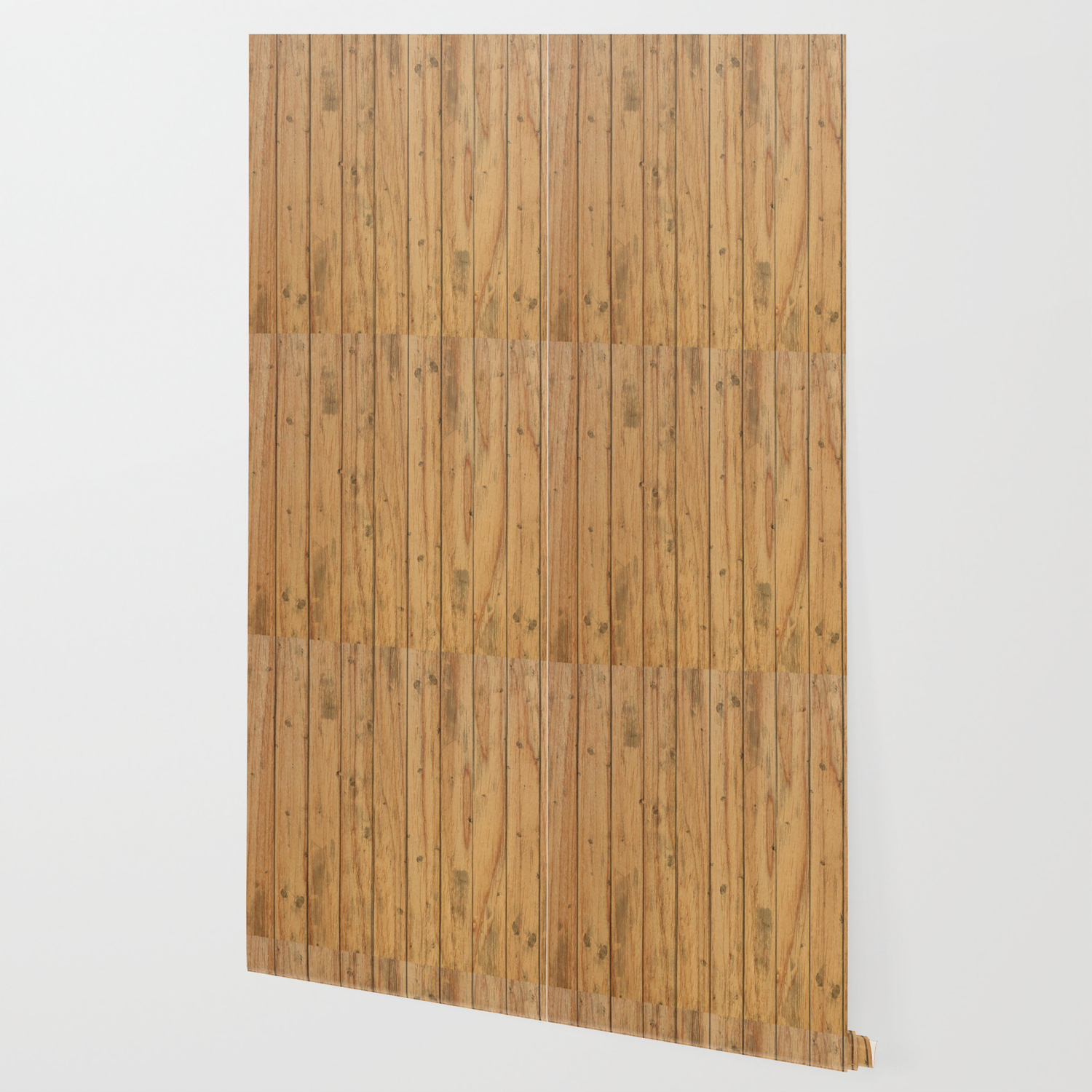 Rustic Wood Panel Pattern Wallpaper By Createdprototype Society6