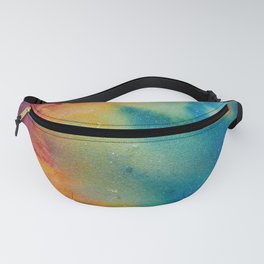 Fire and Ice Psychedelic Watercolour Galaxy Painting Fanny Pack