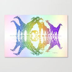 GIRAFFE REFLECTIONS Canvas Print