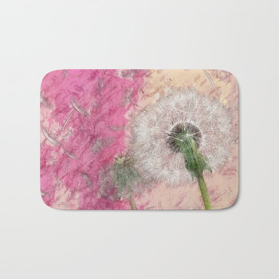 Dandelion - pastel fantasy Bath Mat