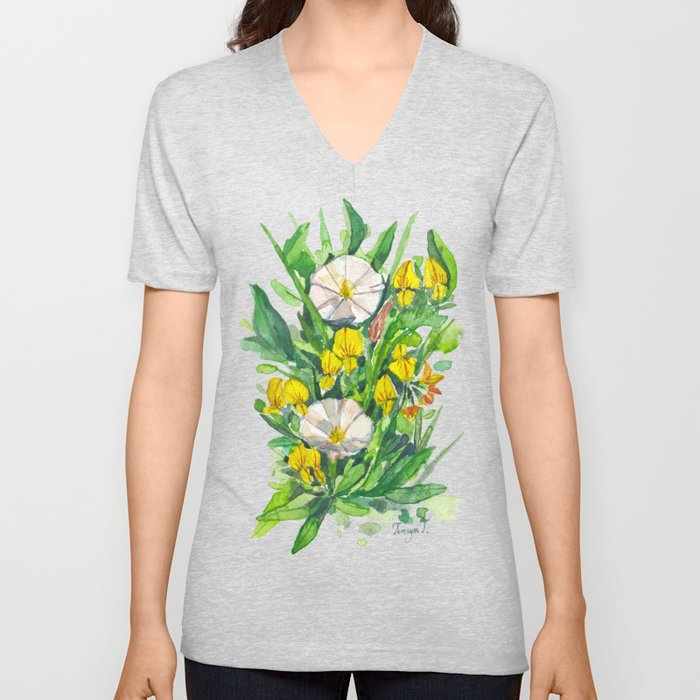 Meadow detail V Neck T Shirt