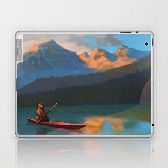 Kayaking Bear Laptop & iPad Skin