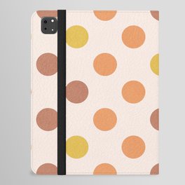 Orange & Brown Retro Spots iPad Folio Case