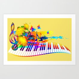 Musical Notes Art Prints For Any Decor Style Society6