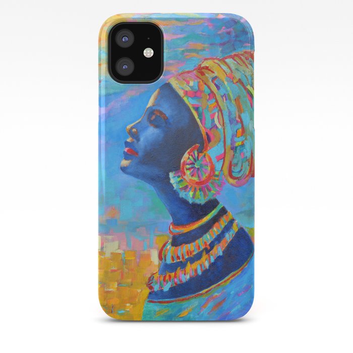 Black Woman Painting Africa People Girl In Wrap Color Beautiful