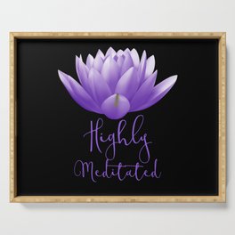 Lotus Flower Highly Meditated Relax Serving Tray
