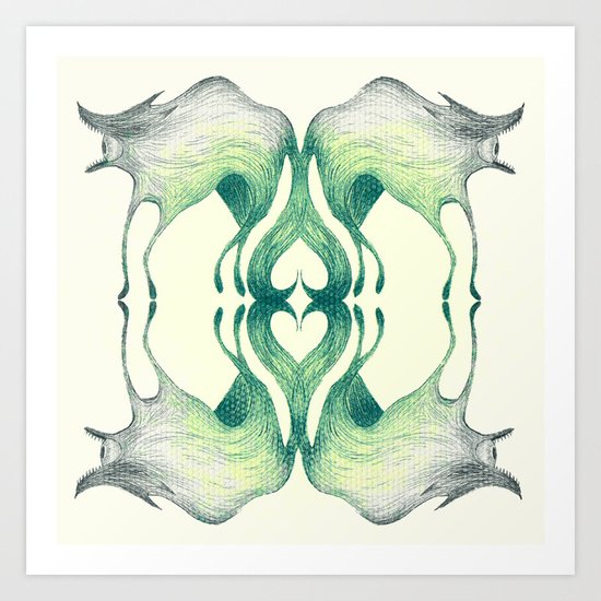 Big Bad Cyclops Wolf Art Print
