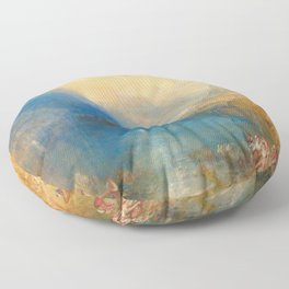 Joseph Mallord William Turner - The Lake of Zug Floor Pillow