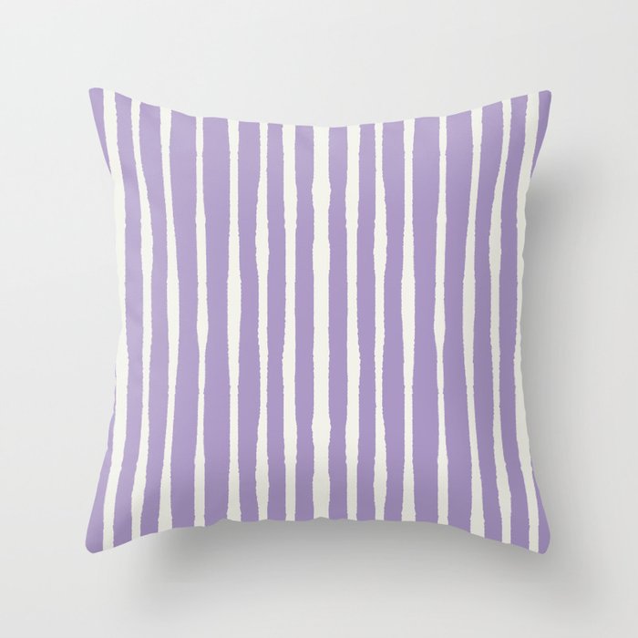 Linear wave_lavender Throw Pillow