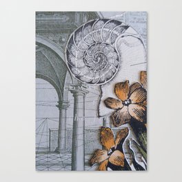 Ammonite Collage Canvas Print