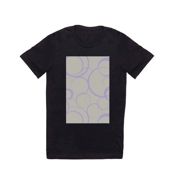 Funky Ring Pattern V49 2021 Color of the Year Accent Shade Lavender and Lead Crystal Gray T Shirt