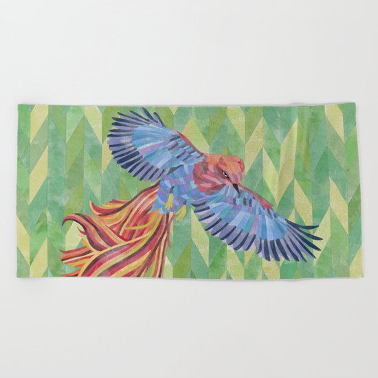 Paradise bird Beach Towel