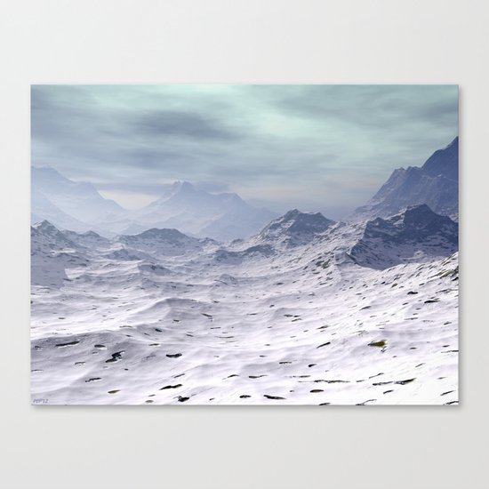 Snow Covered Mountains Canvas Print
