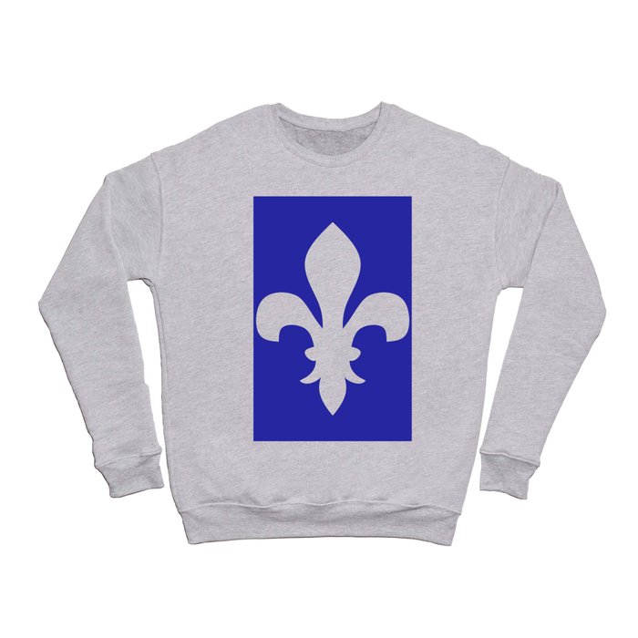 Fleur de Lis (White & Navy Blue) Crewneck Sweatshirt