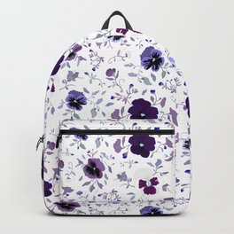 Pansies - Winter White Backpack