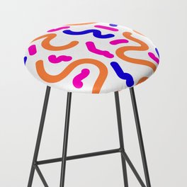 3  Abstract Shapes Squiggly Organic 220520 Bar Stool
