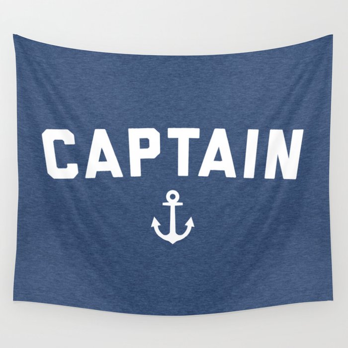 Captain Nautical Ocean Sailing Boat Funny Quote Wall Tapestry