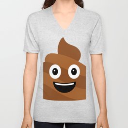 Poop Emoji V Neck T Shirt