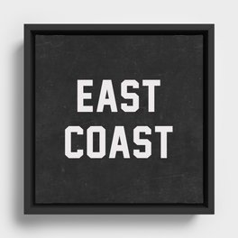 East Coast - black Framed Canvas
