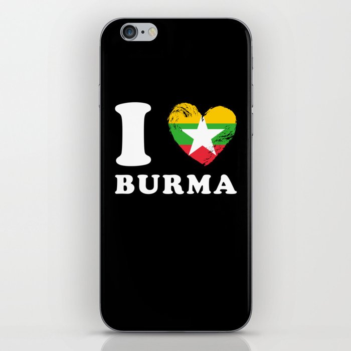 I Love Burma iPhone Skin