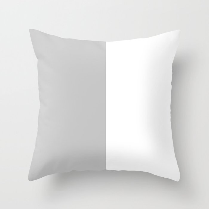 Gray|White Throw Pillow