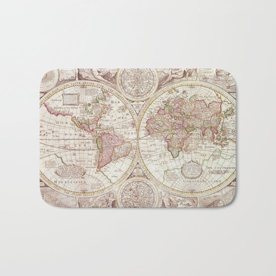 An Accurate Map Bath Mat