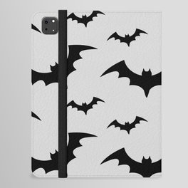 Halloween Bats Grey & Black iPad Folio Case