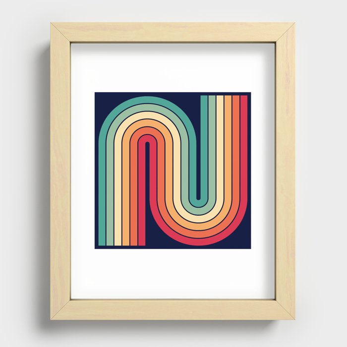 【送料無料/新品】 Colorful Stripe 70s Retro Rainbow Tony by Print Art 514 アート・デザイン・音楽